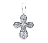 Крест нательный - Распятие Христово, Иоанн Богослов, Покров Божией Матери, молитва "Богородице Дево, радуйся" (серебро 925) - арт. 101.490 Крест нательный - Распятие Христово, Иоанн Богослов, Покров Божией Матери, молитва "Богородице Дево, радуйся" (серебро 925) - арт. 101.490