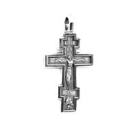 Крест нательный восьмиконечный с молитвой Животворящему Кресту (серебро 925) - арт. 101.507