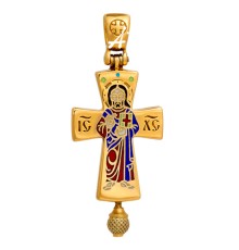 Крест-мощевик - "Господь Вседержитель, Божия Матерь "Оранта" с молитвой - арт. 107.037