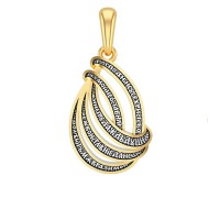 Подвеска "Господи Иисусе Боже мой, не остави мя" (серебро с позолотой) арт. 18.082