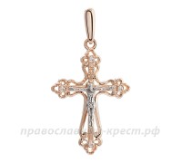 Крест с бриллиантами (золото 585) - арт. 11-0455