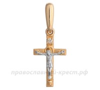 Крест с бриллиантом (золото 585) - арт. 11-0268