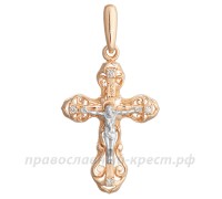 Крест с бриллиантами (золото 585) - арт. 11-0447