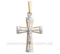 Крест с бриллиантами (золото 585) - арт. 11-0487