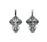 Крест нательный (православный) серебро 925 - арт. 3353