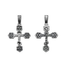 Крест нательный (православный) серебро 925 - арт. 3378