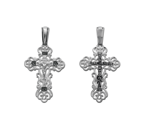Крест нательный (православный) серебро 925 - арт. 3386