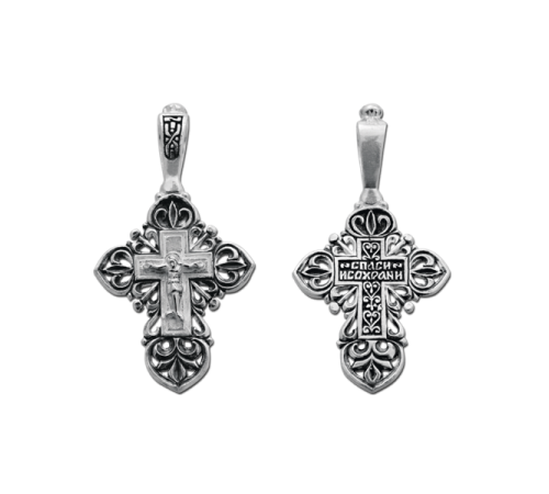 Крест нательный (православный) серебро 925 - арт. 3391