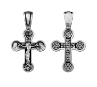 Крест нательный (православный) серебро 925 - арт. 3395