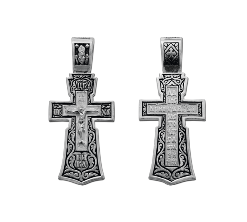 Крест нательный (православный) серебро 925 - арт. 3405