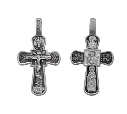 Крест нательный (православный) серебро 925 - арт. 3407