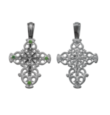 Крест нательный (православный) серебро 925 - арт. 3408