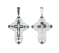 Крест нательный (православный) серебро 925 - арт. 3428