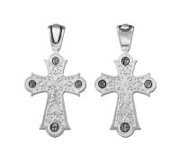 Крест нательный (православный) серебро 925 - арт. 3432