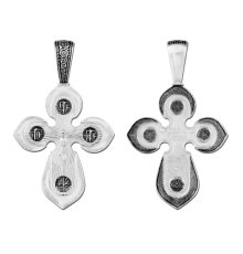 Крест нательный (православный) серебро 925 - арт. 3435