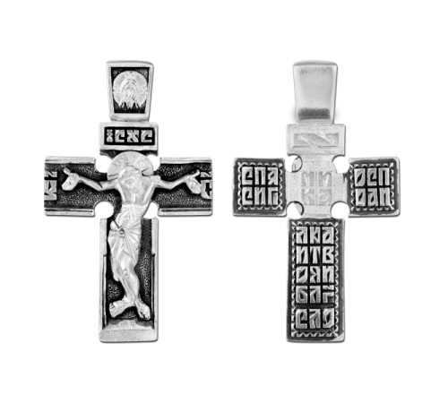Крест нательный (православный) серебро 925 - арт. 3439