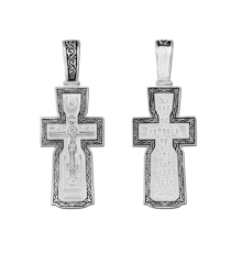 Крест нательный (православный) серебро 925 - арт. 3442
