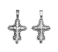 Крест нательный (православный) серебро 925 - арт. 3458