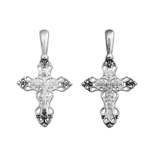 Крест нательный (православный) серебро 925 - арт. 3462