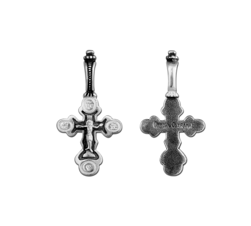 Крест нательный (православный) серебро 925 - арт. 3463