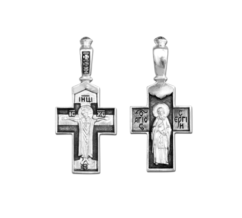 Крест нательный (православный) серебро 925 - арт. 3473