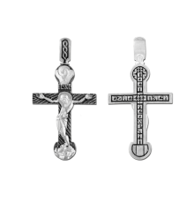Крест нательный (православный) серебро 925 - арт. 3484