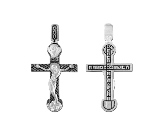 Крест нательный (православный) серебро 925 - арт. 3484