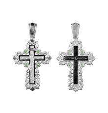 Крест нательный (православный) серебро 925 - арт. 3485