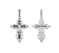 Крест нательный (православный) серебро 925 - арт. 3489 Крест нательный (православный) серебро 925 - арт. 3489