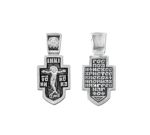Крест нательный (православный) серебро 925 - арт. 3490