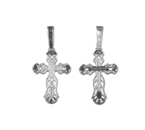 Крест нательный (православный) серебро 925 - арт. 3505