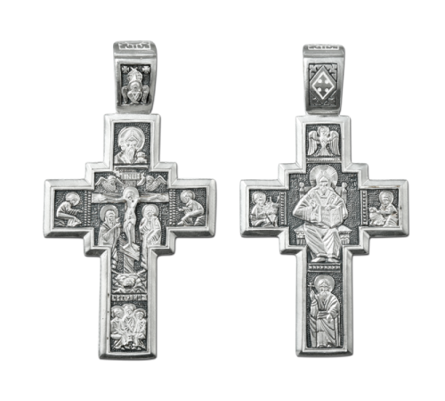 Крест нательный (православный) серебро 925 - арт. 3543