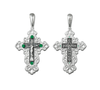 Крест нательный (православный) серебро 925 - арт. 3548