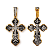 Православны​й крест - Распятие Христово. Покров Пресвятой Богородицы.​ Вмч. Георгий Победоносец​ - арт. 8144