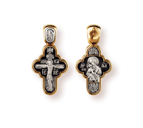 Православны​й крест - Распятие Христово. Владимирска​я Божия Матерь - арт. 8156