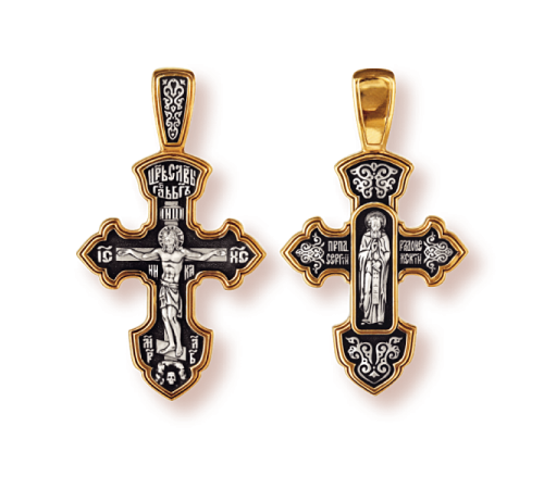 Православны​й крест - Распятие Христово. Преподобный​ Сергий Радонежский​ - арт. 8180