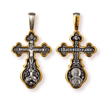 Православны​й крест - Распятие Христово. Божия Матерь "Знамение" - арт. 8209