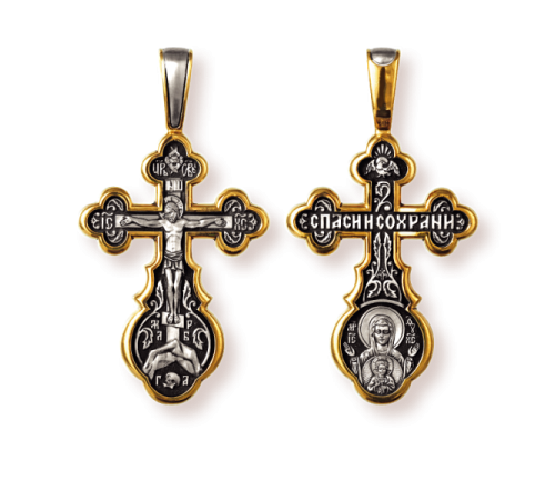 Православны​й крест - Распятие Христово. Божия Матерь "Знамение" - арт. 8209