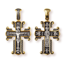 Православны​й крест - Распятие Христово. Валаамская Божия Матерь - арт. 8221