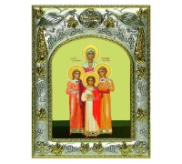 Икона в окладе "Вера, Надежда, Любовь и их матерь София мученицы" (14x18 см) арт. А-7177