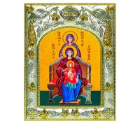 Икона в окладе "Богородица со сродницами, праведными Анной и Марией" (14x18 см) арт. А-345
