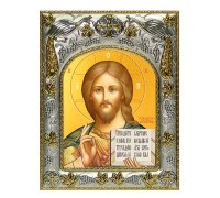 Икона в окладе - Господь Вседержитель (14x18 см) - арт. А-110