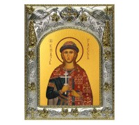 Икона в окладе "Глеб благоверный князь-страстотерпец" (14x18 см) 