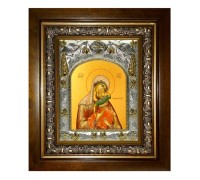 Икона в киоте - Акидимская икона Божией Матери (Взыграние младенца) (20x24 см) - арт. АК-330
