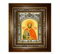 Икона в киоте - Александр Невский, благоверный князь (20x24 см) - арт. АК-6418