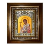Икона в киоте - Александр Невский, благоверный князь (20x24 см) - арт. АК-410