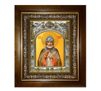 Икона в киоте - Александр Свирский преподобный (20x24 см) - арт. АК-880