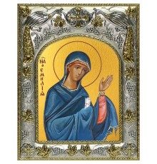 Икона в окладе - Емилия (Эмилия) Кесарийская (Каппадокийская) преподобная (14x18 см) - арт. А-008