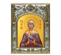 Икона в окладе - Галина Коринфская мученица (14x18 см) - арт. А-6967
