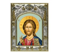 Икона в окладе - Господь Вседержитель (14x18 см) - арт. А-4105